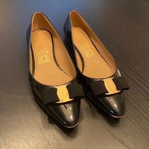 Ferragamo Patent Ballet Flats